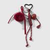 Hairball Bow Braided Rope New Trendy Sweet Cool Imitation Pearl Small Leather Bag DIY Chain Accessories Bag Charm