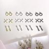 20PCS Mini Black Punk Style Alloy Cross Circle Nail Art Charm 3D Nail Decoration Jewelry Punk Design Nail DIY Accessories