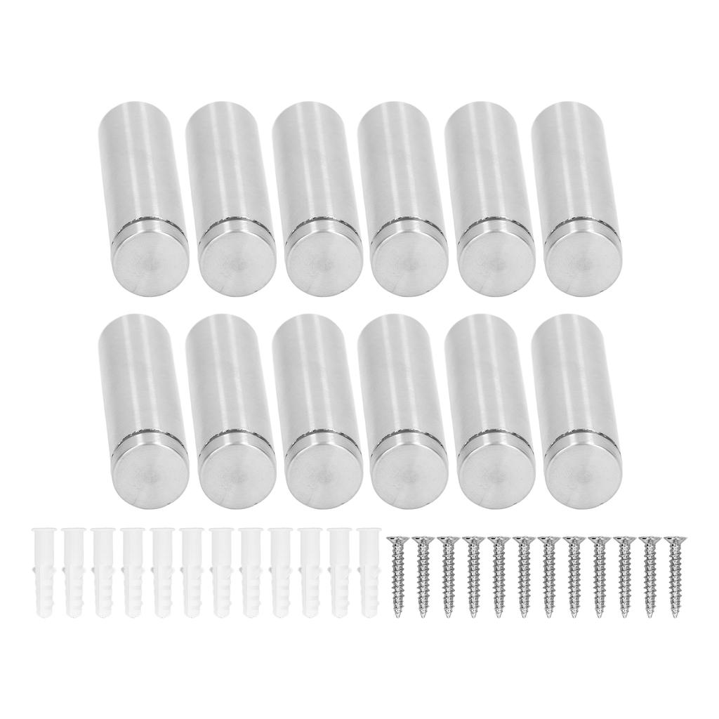 12Pcs Standoff Screw Stainless Steel 19x70mm Wall Mount Advertising Fastener Set Kit