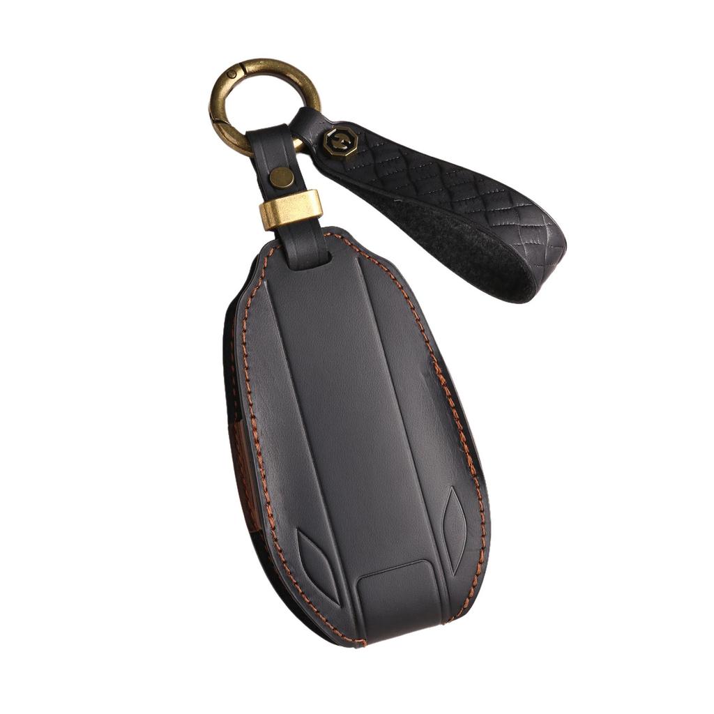 Full Leather LCD Key Cover for BMW 5 Series, 7 Series, and X3