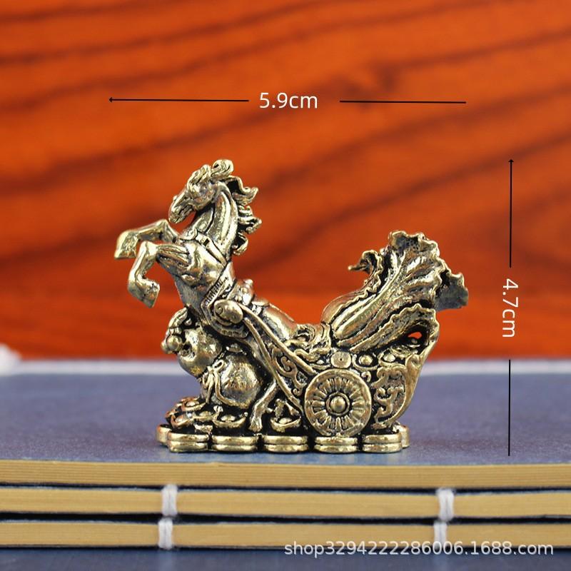 Retro Brass Horse With Money Its Step