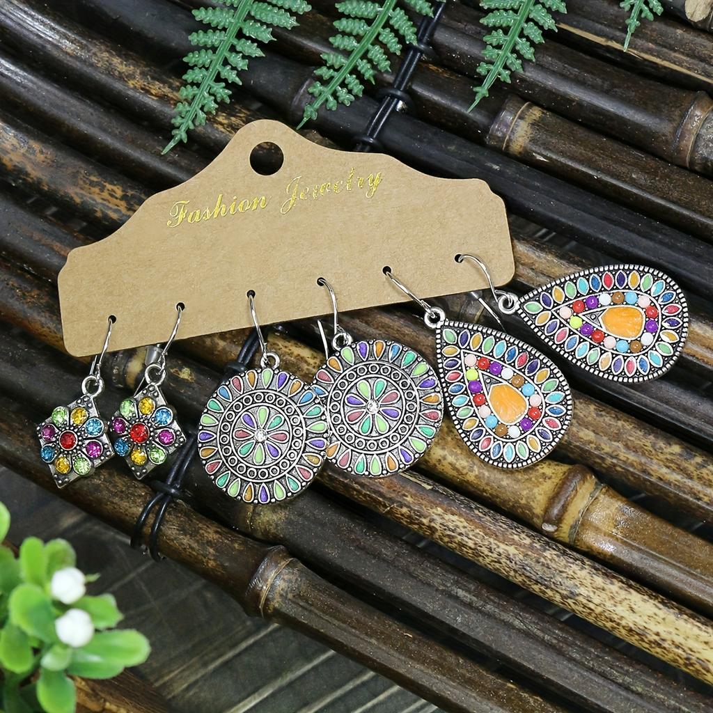 18 Pairs Drop Dangle Earrings Vintage Boho Trendy Zircon Funky Cheap Statement Earrings Set for Women Girls Gifts