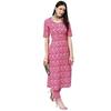 ANNI DESIGNER Women' Cotton Blend Straight Floral Printed Kurta and Pant (AZRAKPinkSM Pink XXXLarge)