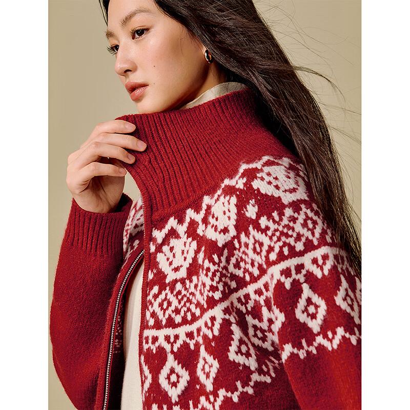 

INMAN Women s Fair Isle Double-Zip Knit Cardigan S