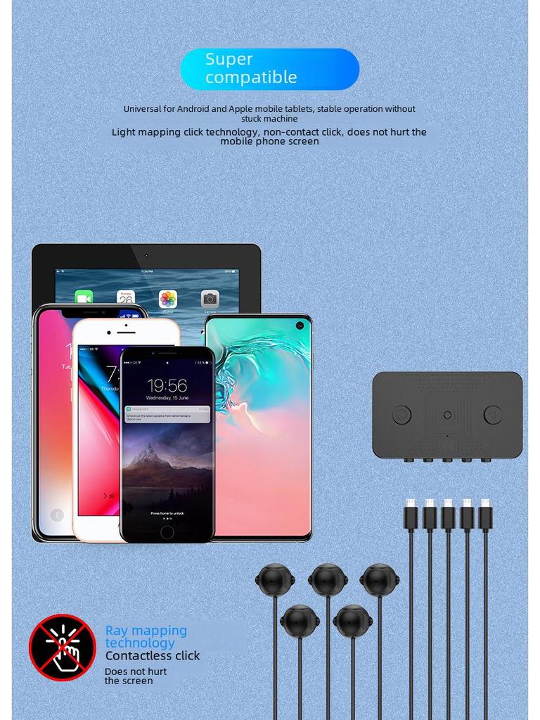 Cichy Kliker Ekranu Mobilnego z Długą Żywotnością Baterii