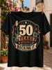 50 Years Young And Still Rocking It Electric Guitar Speaker Lightning Bolts Stars And Round Retro  Unisex All Tshirt