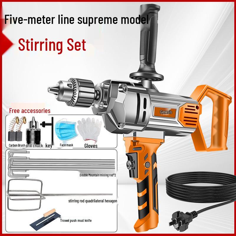 CHUANGYI High-Power Drill & Mixer for Paint, Putty, Concrete, and Coatings