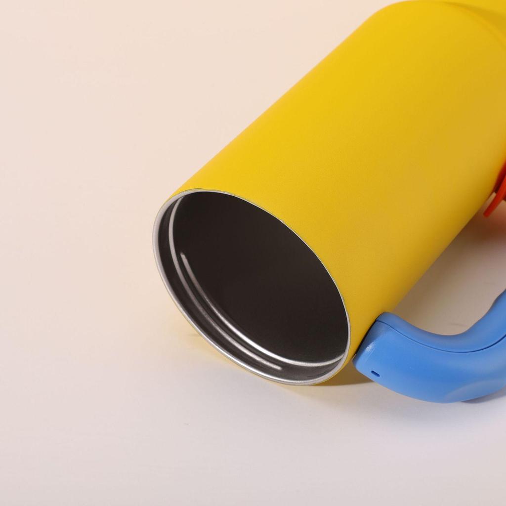 Large Capacity Fashion Straw Cup: 304 Stainless Steel Insulated Handle for Convenient Outdoor and Car Use