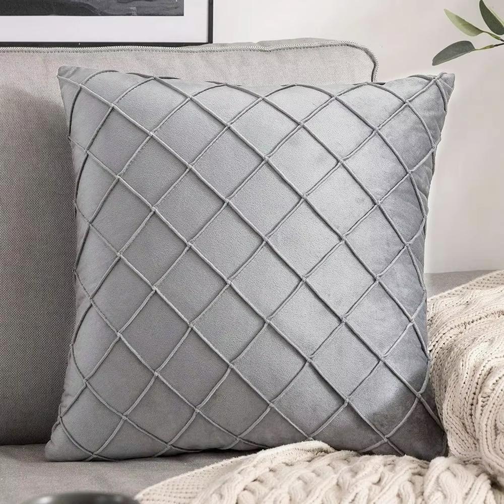 1pc Plaid Velvet Cushion Cover 45*45 30*50 Decorative Pillowcase Super Soft Design Throw Pillow Cover Home Decor Pillow Case