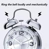 Modern Metal Alarm Desk Clock Silent Mechanical Desk Clock Living Room Decor Table Clocks Creative Table Clocks with Night Light