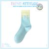 5 Pairs of Female Autumn and Winter Cotton Trend Embroidery Gradient Color All Match Sports Tube Socks