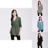 Stylish Chiffon Blouses For Women Loose Fit V-neck Shirts With Long Sleeves Perfect For Office And Casual Wear In Spring