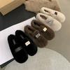 Women Slip-on Footwear Loafers Mujer Fur Sneaker Mary Jane Shoes Warm Plush Round Toe Wool Ballet Flats Ladies
