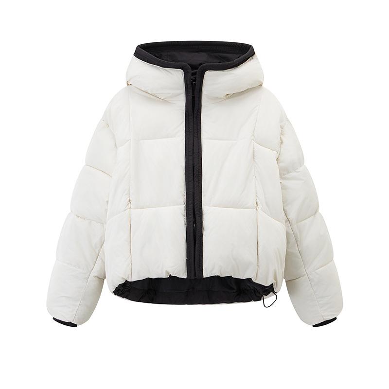 Winter New Short Hooded Cotton-padded Jacket Women's Casual Padded Bread Coat.