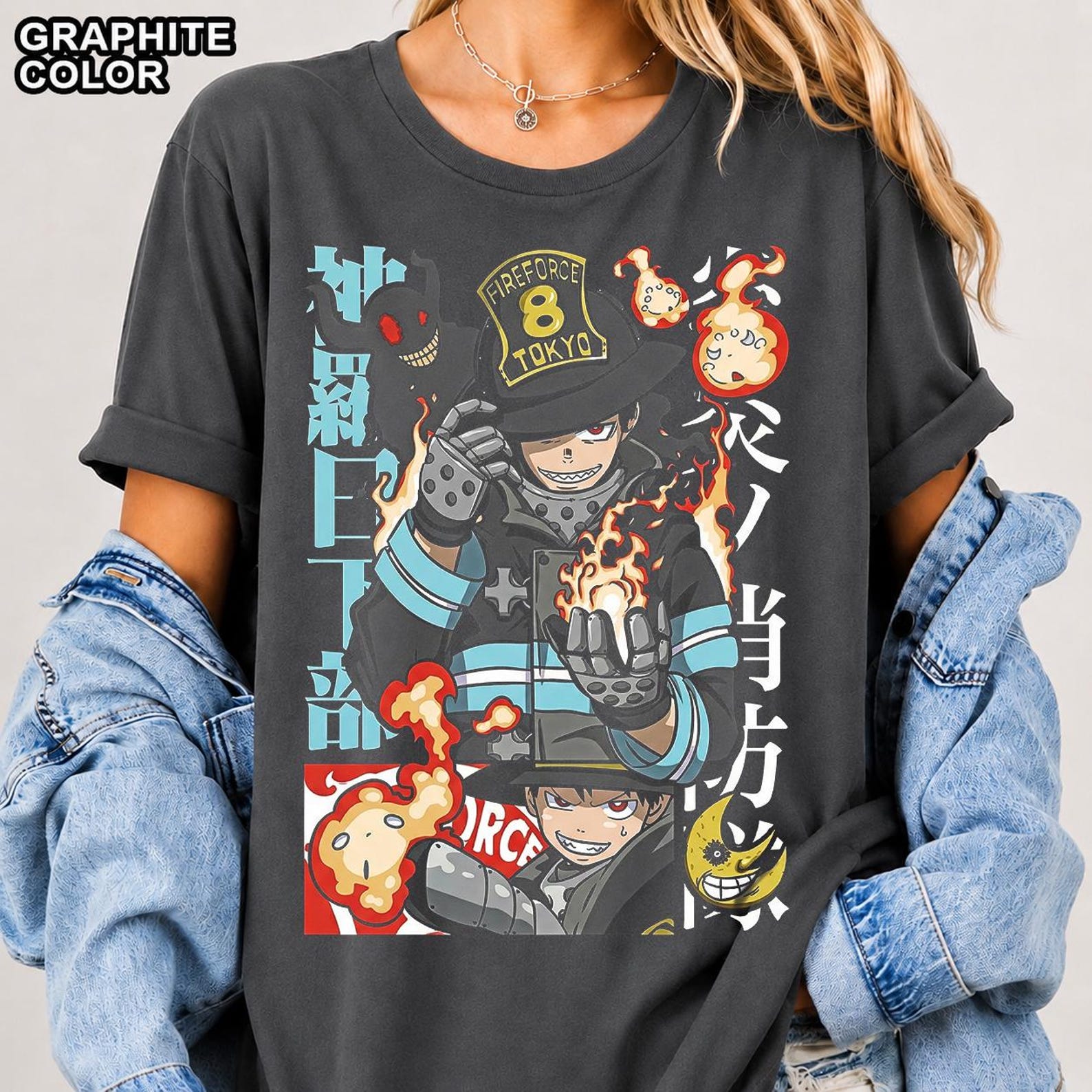 SHINRA KUSAKABE Fire Force T-Shirt, Comfort Colors, Bella & Canvas, Gildan Tee and SweaT-Shirt TNGN XL
