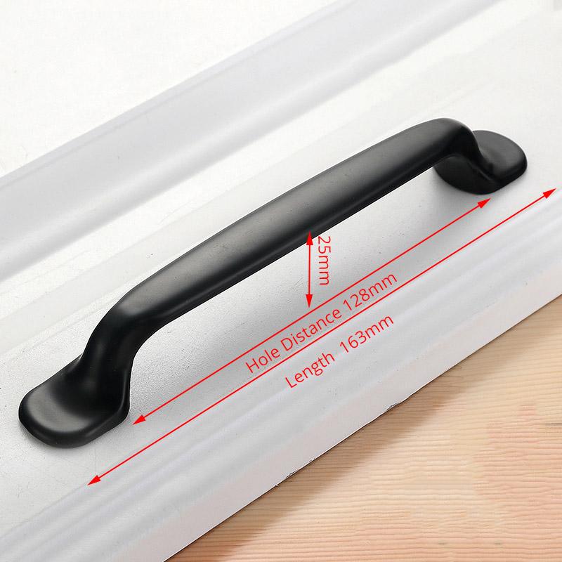 KAK 10PCS American Style Black Cabinet Handles Solid Aluminum Alloy Kitchen Cupboard Pull Drawer Knobs Furniture Handle Hardware