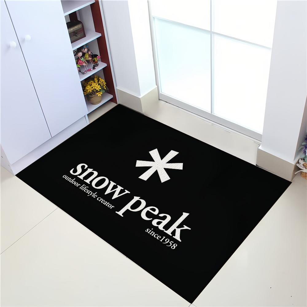 Peak Snow Welcome Doormat - Non-Slip Entrance Rug for Balcony, Bathroom & Bedroom, Cool Home Decor with Logo