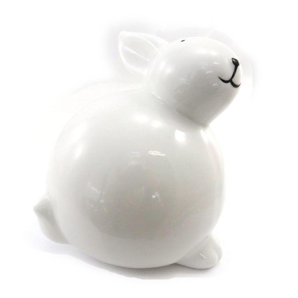 Les Trésors De Lily [J0555] - Figurine 'Lapin Blanc' céramique