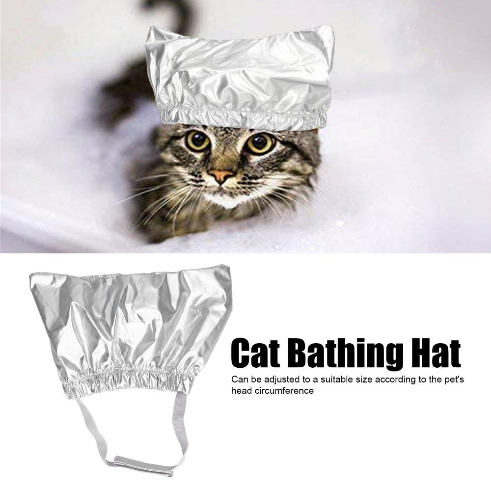 Protective Pet Bath Hat Dual-use Cat Bath Cap Easy-wear Pet Grooming Cap  Cat Cleaning