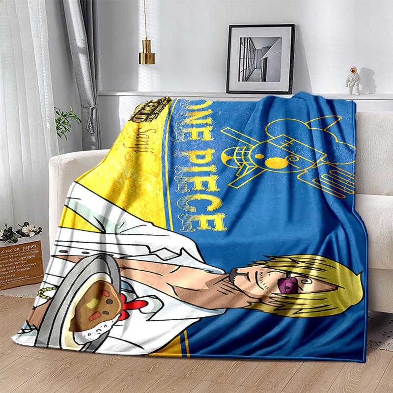 1pc One Piece Adventure Soft Throw Blanket Flannel All Season Light Weight Living Room/Bedroom Warm Blanket. M7270129