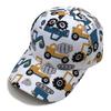 Kids Cotton Baseball Hat With Embroidered Construction Truck For Summer Sunshade
