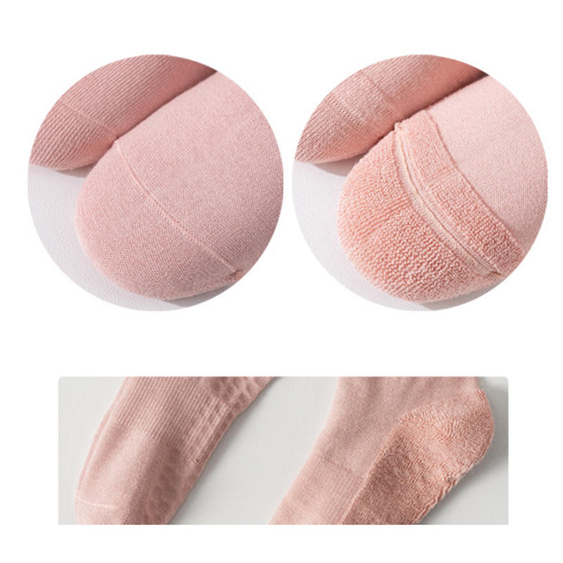 1Pair Women Yoga Pilates Socks with Grips Non Slip Sports Indoor Fitness Socks Professional Calf Socks for Ballet Dance