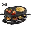 1/4 Pezzi Mini Padella Grill per Raclette Rivestita Antiaderente Piastra Grill Forma Quadrata Triangolare Accessori per Sciogliere il Formaggio