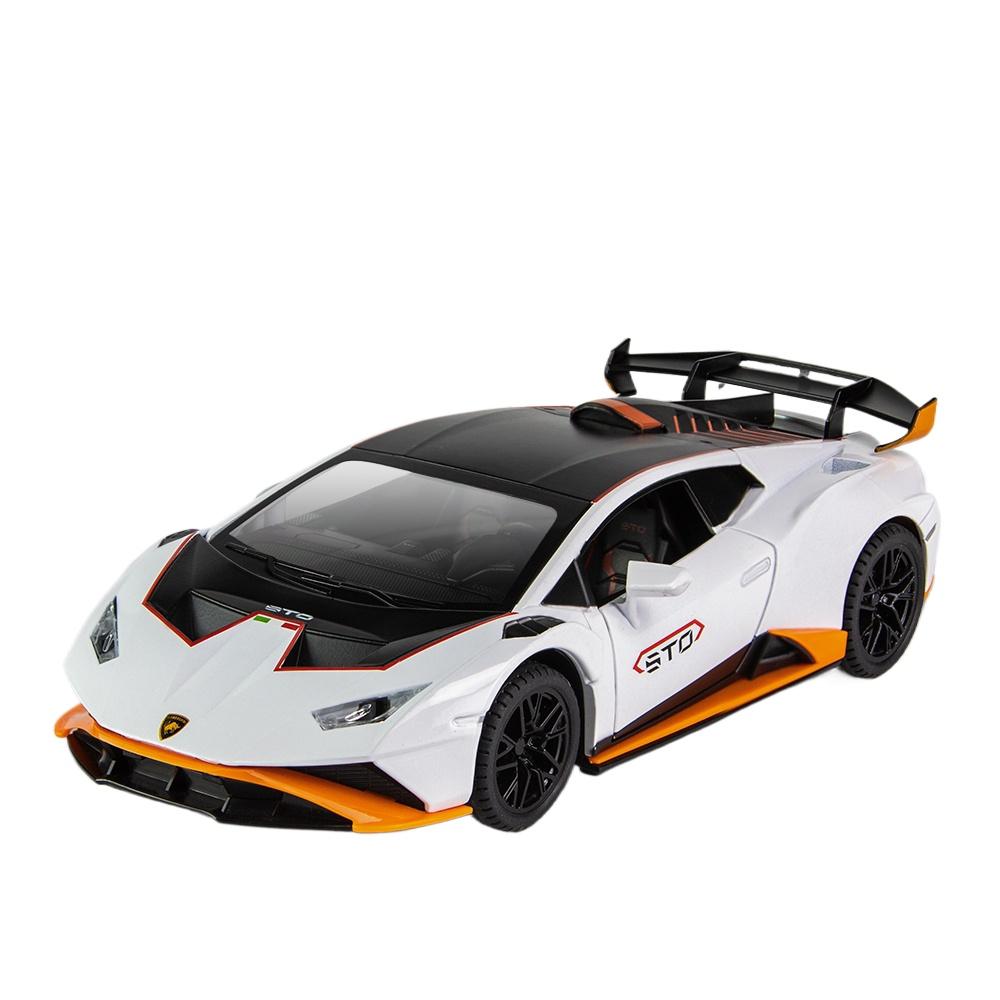 1/24 Scale Lamborghini Huracan STO V10 Supercar Model Alloy Die Cast Vehicle Model Home Interior Collection Decorative Ornaments Gift