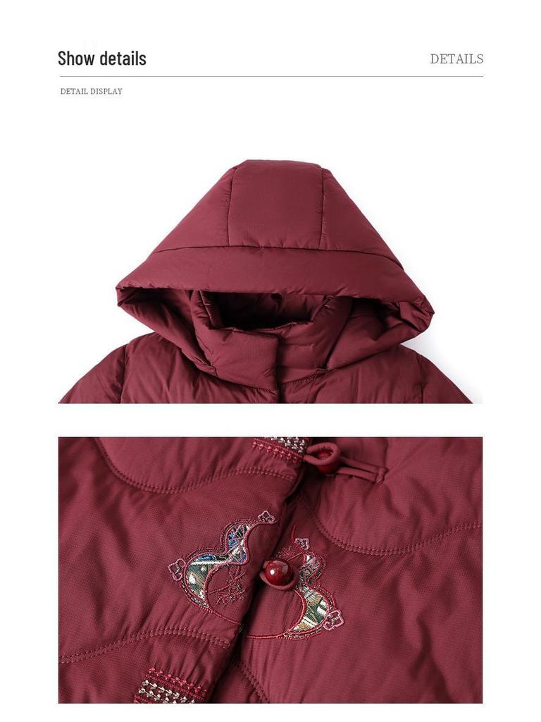 Plus Size Winter Cotton Padded Jacket for Middle-Aged and Elderly Women - Warm and Loose Fit