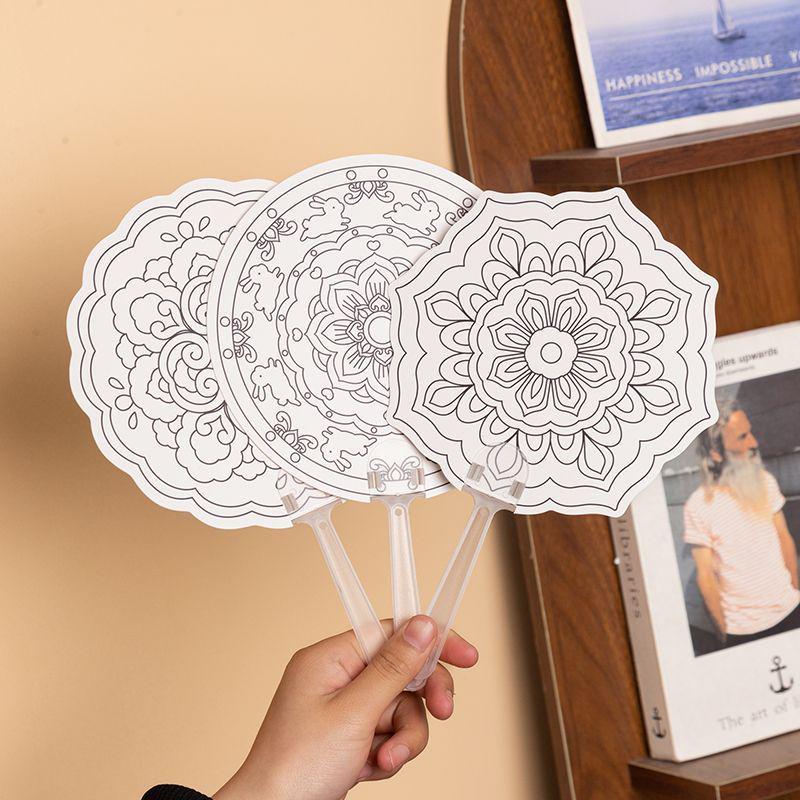 Dunhuang Cave Mural-Inspired DIY Coloring Hand-Crank Fan for Kids