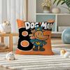 Comic Cartoon Dogmans Pillow Case Silky elegant Comfort Sofa Bed Invisible zipper