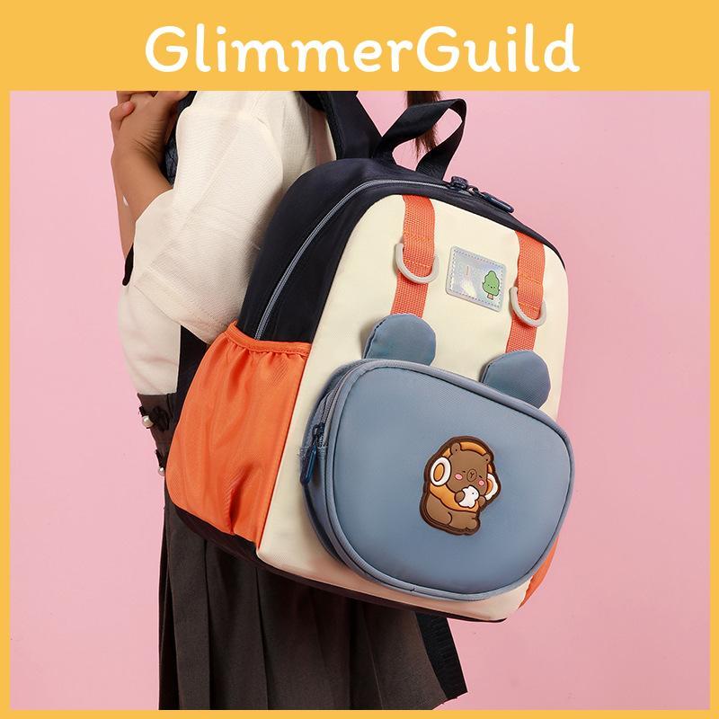 Capybara Kids School Backpack With Nylon Material And Curved Shoulder Straps For Preschool Children