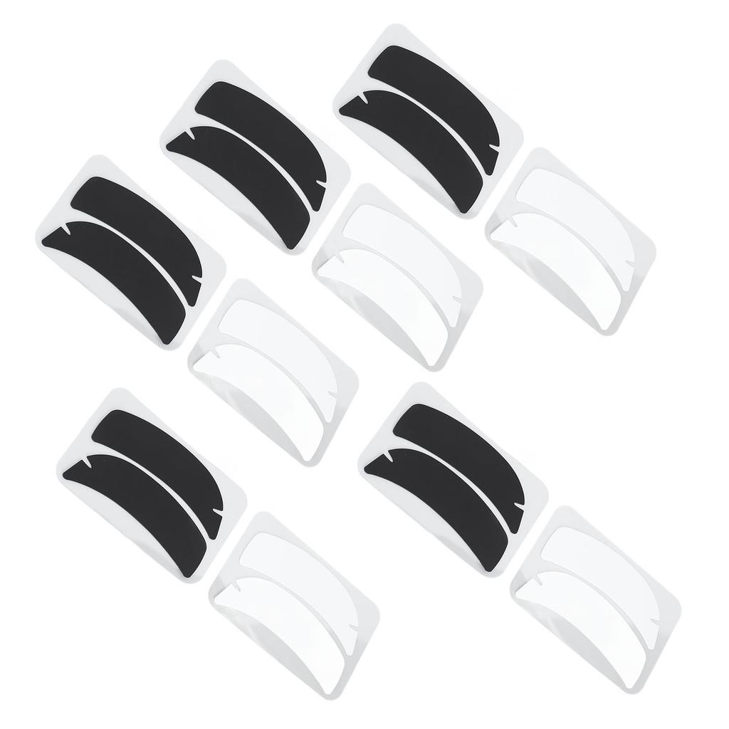 10 Pairs Eyelash Extension Gel Pad Reusable Silicone Lash Extension Gel Pad Notched Black White
