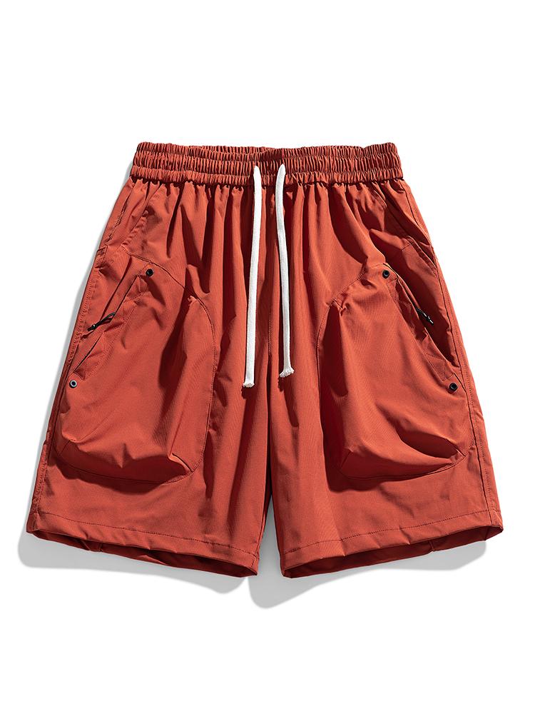 Men's Casual Shorts, Ice Silk Outdoor Workwear Shorts, Men's Quick Drying Shorts, Loose Sports Pants