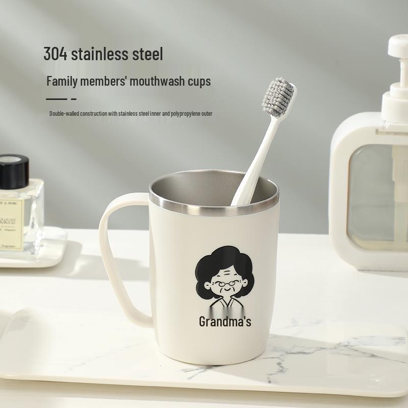 304 Stainless Steel Family Toothbrush Holder - Parent-Child Set for 3-5 Members
