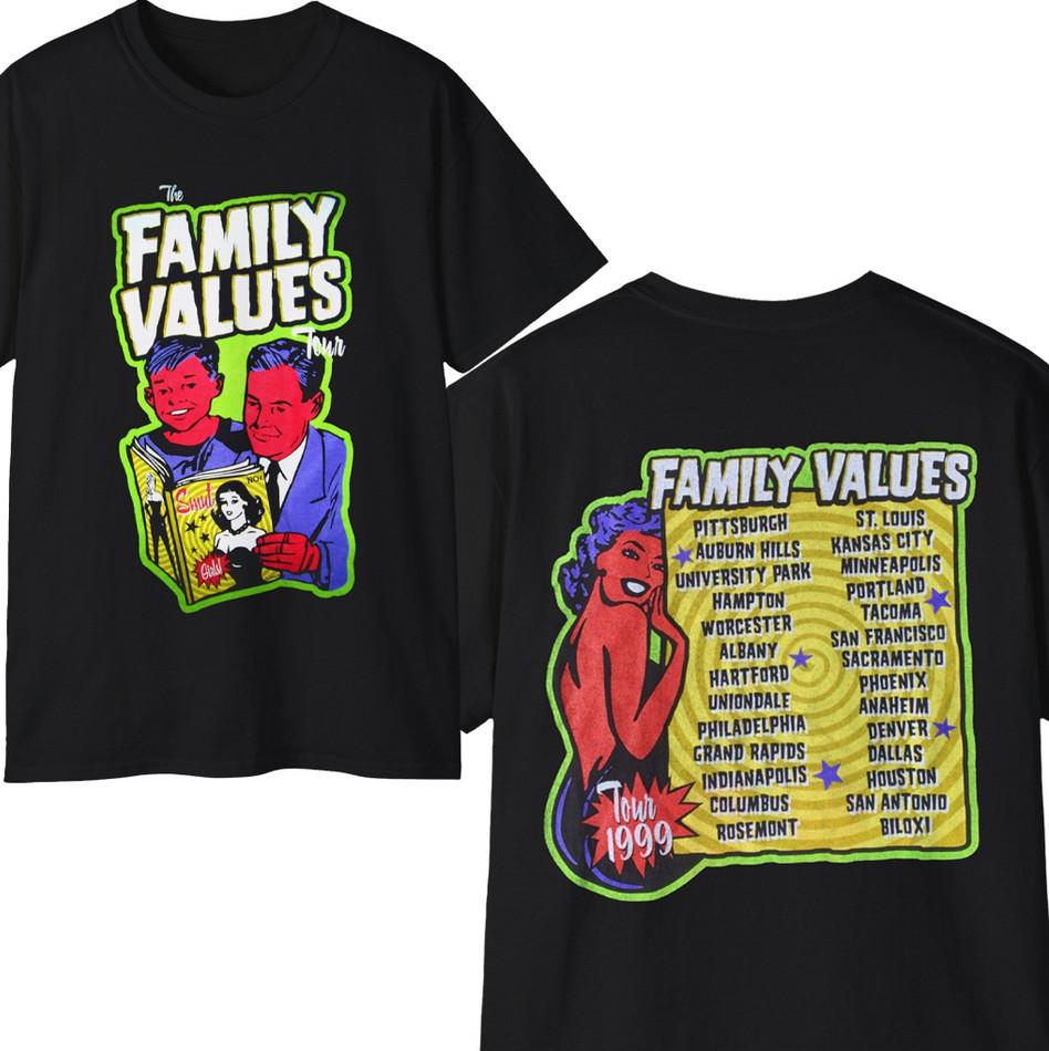 Rare Vintage 1999 Family Values Tour Shirt Double Sided