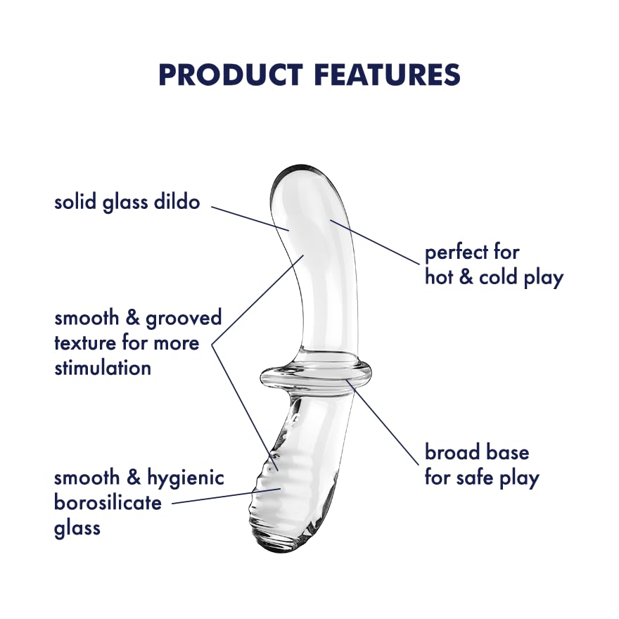 Satisfyer Double Glass Two Types of Hot or Made of Borosilicate Develops Vaginal Transparent Yoni Easy To Adult Love Goods Crystal, Double-headed