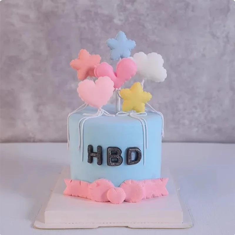 Heart Star Cloud Balloon Lollipop Silicone Mold Fondant Cake Decorating Tool Sugarcraft Chocolate Resin Clay Candle Mold Bakewar