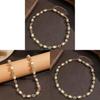 Geometric Pearl Flower Necklace With Cubic Zirconia For Travel And Gift