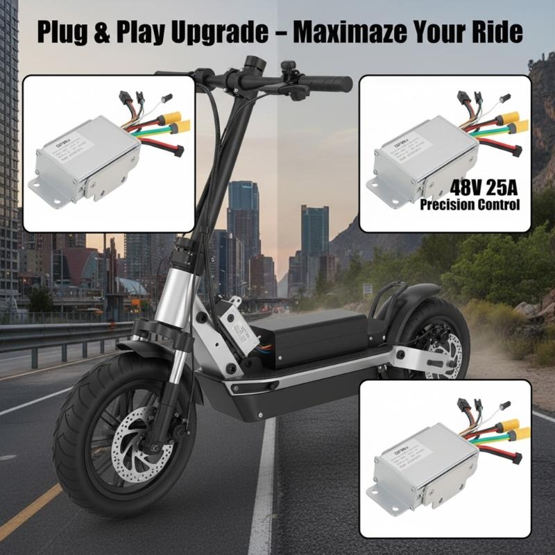 48V/25A Electric Scooter Brushless Motor Regulator Assembly For Kukirin Effortlessly Upgrades