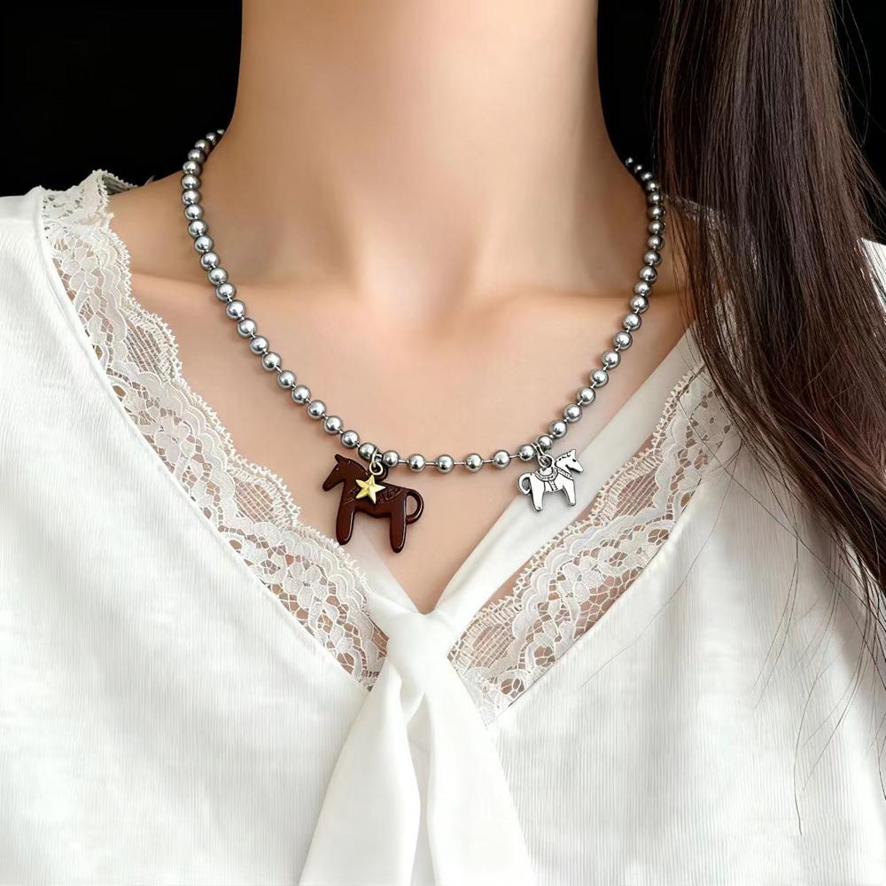 Plated Beads Chain Chokers Zinc Zinc Alloy Zodiac Animal Necklaces  Jewelry Gift