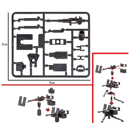 MOC Military Building Block Set Soldier Accessory Robot Dog Drone Weapon Box Pistol Gatling Gun Iron Fist Rocket Launcher Toy Gift Present