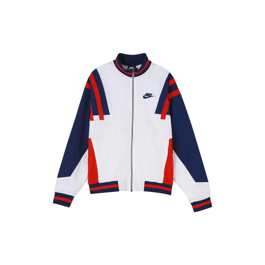 Nike Sportswear Stand Collar Raglan Sleeve Woven Jacket Men Outerwear White CJ4922-100