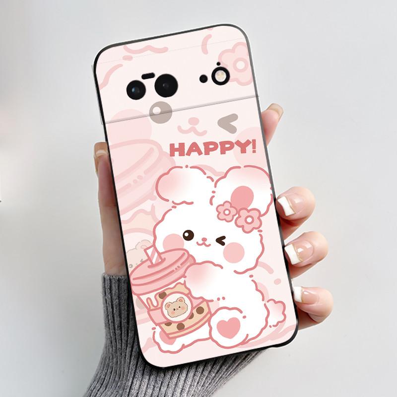 Coque Pour Google Pixel 6 6A 6Pro Pixel6 Pro Pixel6A Coque Luxe Mignonne Cool Garçons Filles Noir Mat Mince Souple Silicone Arrière Cover