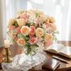 Künstliche Blumen Seidenrosen Hochzeitskranz Haus Zimmer Esstisch Festival Dekoration Brautsträuße Außenhof Garten DIY Geschenke