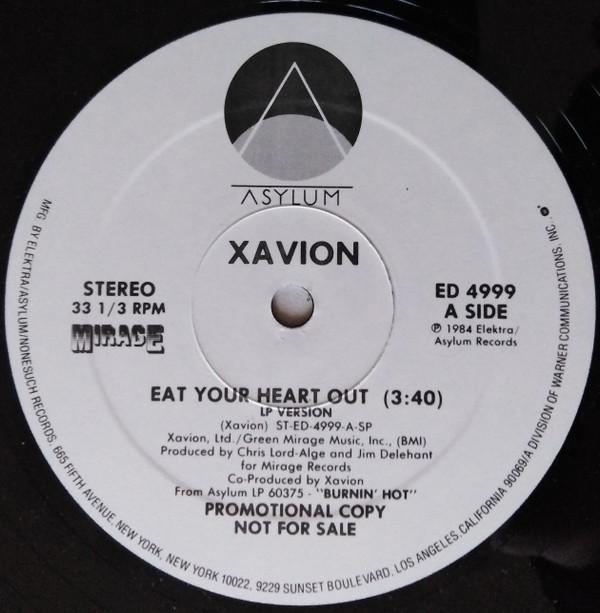 

12inch Record XAVION - Eat Your Heart Out ED4999 Asylum Records 1984 US Rock Used