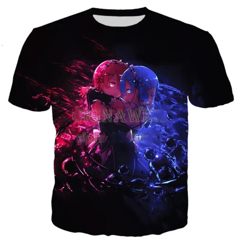 New T Shirt Men/women Anime Girl 3D Printed T-shirts Casual Harajuku Style Tshirt Streetwear Tops Oversized Clothing