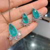 Jewelry Popular Simulation Paraiba Pendant Earrings Jewelry Set