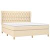 Maison Exclusive - Sommier à lattes de lit avec matelas Crème 180x200 cm Tissu