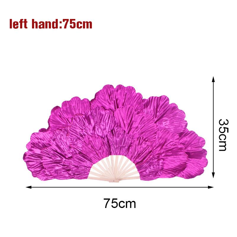 Chinesischer Tanzfächer Pfingstrosenblatt Tanzfächer Bühnenperformance Requisiten Doppelseitiger Yangko Tanz Faltfächer Party Dekoration